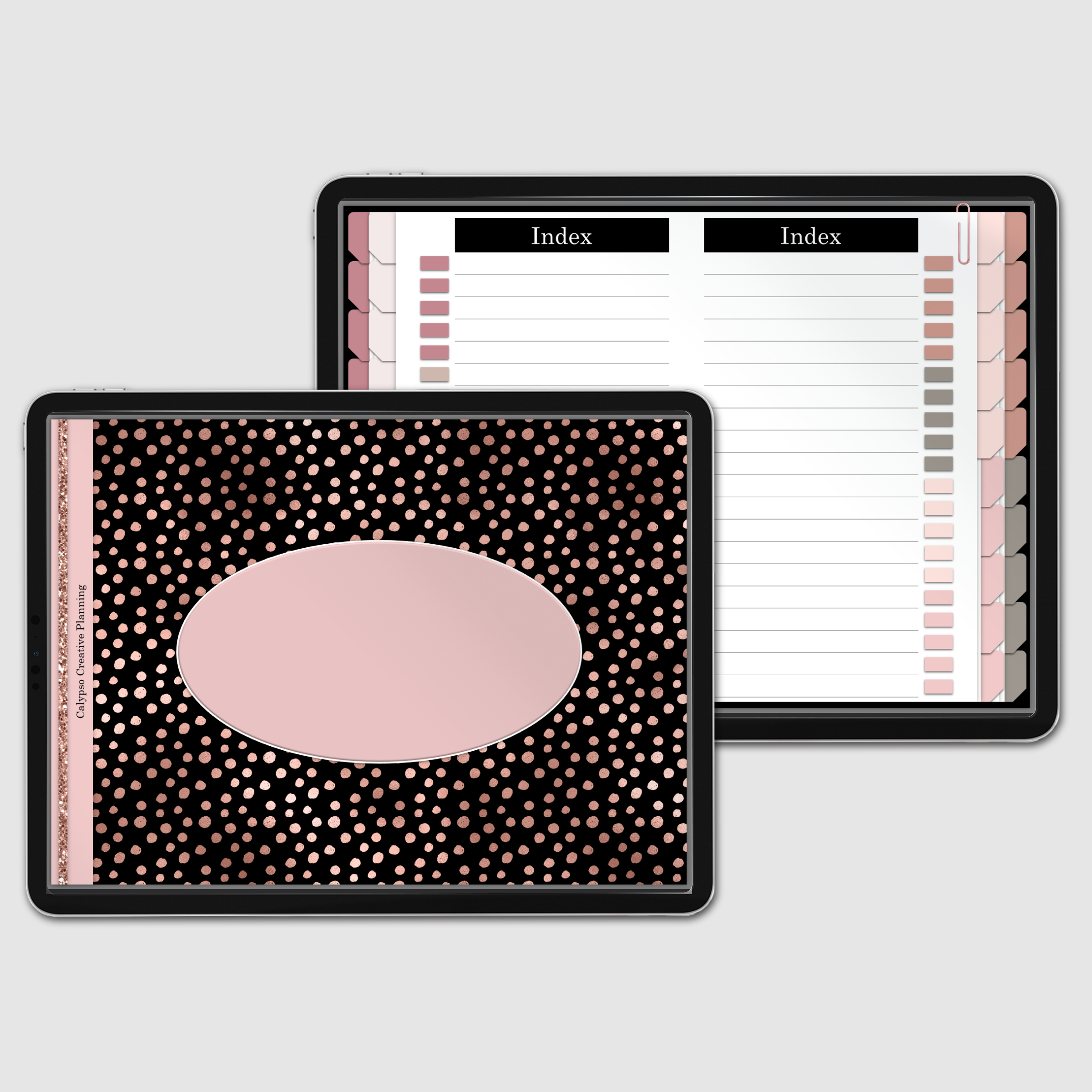 Rose Gold 40 Subject Blank Customizable Digital Sticker Book / Notebook